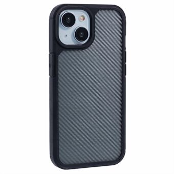 For iPhone 15-deksel Karbonfiberstruktur TPU+PC Anti-fall Telefondeksel