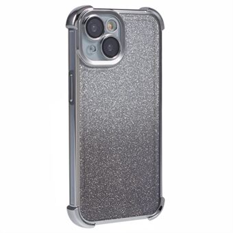 For iPhone 15-deksel Glitter TPU-telefondeksel Forsterkede hjørner