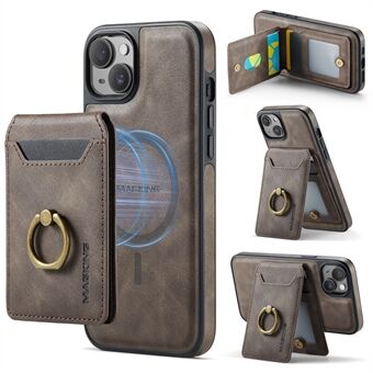 MAGKING K1-serie for iPhone 15 Magnetisk Etui PC+TPU+PU Telefondeksel med Kortholder