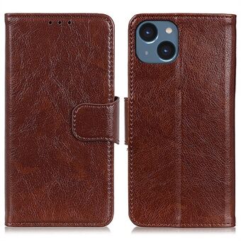 For iPhone 15 Split Leather Phone Case Nappa Texture Anti-drop Protective Cover with Stand Wallet 

For iPhone 15 Spalte Lærtelefon Etui Nappa tekstur Anti-fallende beskyttelsesdeksel med stativ Lommebok