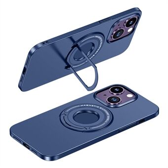 Mat PC-telefondeksel for iPhone 15 Elektroplatering Stativ med støtte for fingeraftrykk Kompatibelt med MagSafe