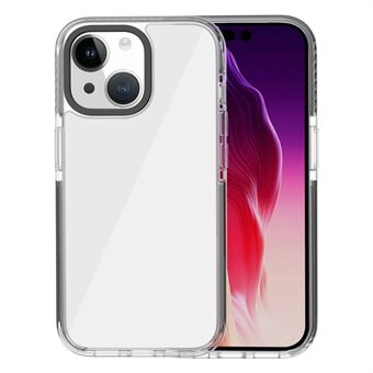 For iPhone 15 TPU+Acrylic+TPE Støtsikker bakdekselet Transparent telefondekselet