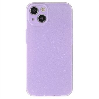 For iPhone 15 deksel Jelly TPU Glitrende Pulver Anti-riper Bakdeksel for telefonen