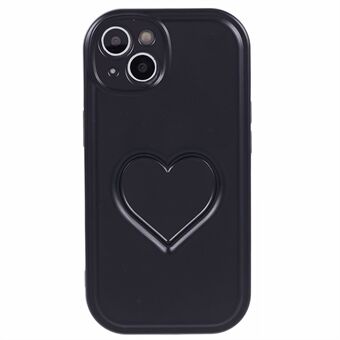 For iPhone 15 telefonveske 3D Love Heart IMD TPU telefondeksel