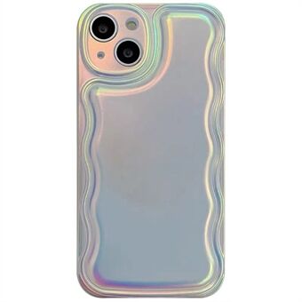 For iPhone 15 Laser Aurora Color-etui, mykt TPU-beskyttende støtsikker telefondeksel.