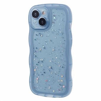 JTW-serien for iPhone 15 TPU-etui Glitterstjerner Anti-ri epoksyskjermtelefondeksel