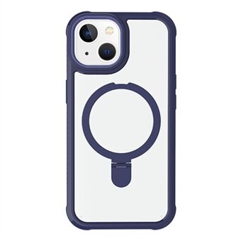 For iPhone 15 GW202 Ring Kickstand-deksel. Dobbeltlags PC+TPU Magnetisk Telefondeksel.