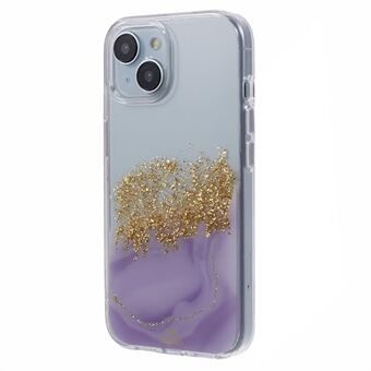 DFANS Starlight Shining-serien for iPhone 15 Deksel Glitterdekorert PC + TPU Beskyttelsesdeksel