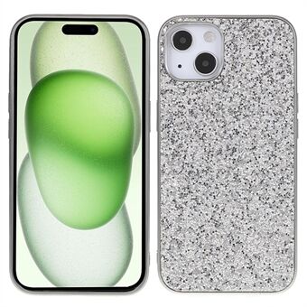 For iPhone 15 Telefondekning Elektroplateret ramme TPU + PC Glitterdeksel