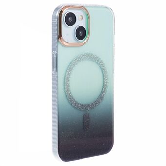 For iPhone 15 Telefondeksel IMD TPU+Acryl Slank Passform Etui Kompatibel med MagSafe