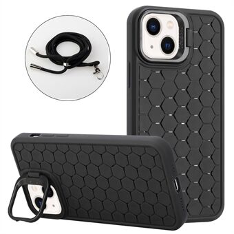 For iPhone 15 Crossbody Lanyard Case Kickstand TPU Phone Cover Heat Dissipation translated to Norwegian would be: 

For iPhone 15 kroppsbåret Lanyard-tilfelle Kickstand TPU-telefonomslag Varmeavledning