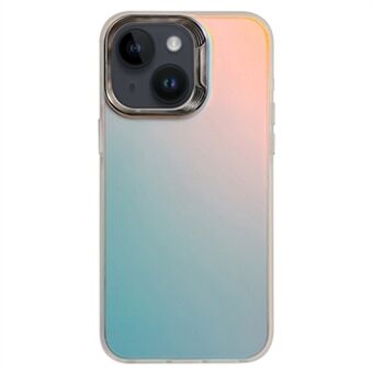 For iPhone 15-dekselet med lasereffekt gradient, laget av PC+TPU, er et slankt telefonskall.