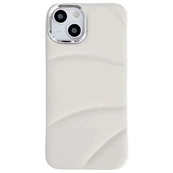 For iPhone 15 mobiltelefonveske støtabsorberende myk TPU-deksel med PC linseramme