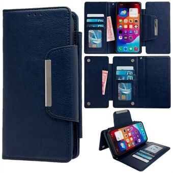 For iPhone 15 Etui Avtakbart 2-i-1 Skinnlommebok Telefondeksel