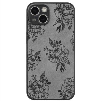 For iPhone 15-deksel Retro støtsikkert PU-skinn+PC+TPU-beskyttelsesdeksel