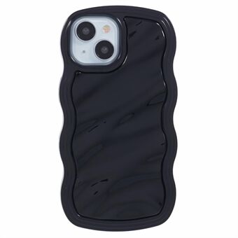 WT-serien for iPhone 15-etui Bølgete kant TPU + PC-telefondeksel