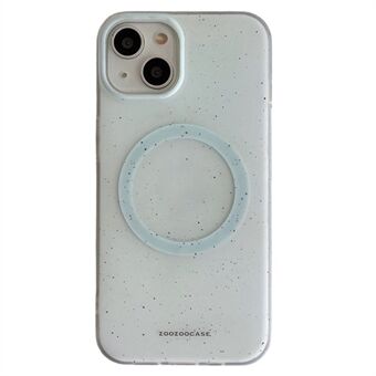 For iPhone 15 Magnetisk Deksel Kompatibel med MagSafe Dual Layer IMD Spots TPU Telefondekselet