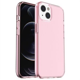 Telefonveske til iPhone 15 Plus, gjennomsiktig hard PC + myk TPU-veske hybriddeksel.