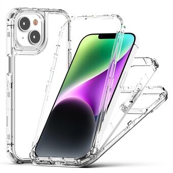 For iPhone 14 Plus / 15 Plus Deksel Akryl+TPU Antisjokk Gjennomsiktig Telefondeksel