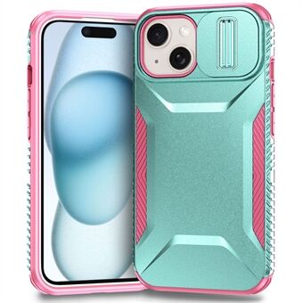 For iPhone 14 Plus / 15 Plus Deksel Camshield TPU+PC Telefondeksel Støtsikkert Støvsikkert