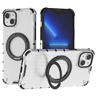 For iPhone 15 Plus / 14 Plus Deksel Kompatibelt med MagSafe Stativ Vertikal Stripe PC+TPU Telefondeksel