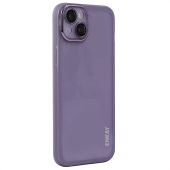 ENKAY HAT PRINCE For iPhone 15 Plus Etui Matt TPU Telefondeksel med Linsefilm