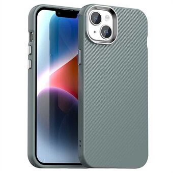 For iPhone 15 Plus / 14 Plus Etui Mobiltelefon Hybrid Bakdeksel Karbonfibertekstur