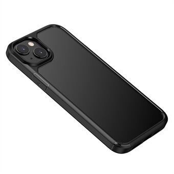 Forsvar Armor-serien for iPhone 15 Plus Anti-Scratch Telefon Deksel PC + TPU Gjennomsiktig Bakdeksel