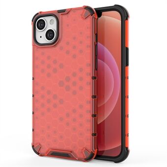 Telefondeksel for iPhone 15 Plus, TPU+PC-telefonskall med bikube-strukturert bakdeksel