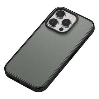 For iPhone 15 Plus TPU + PC Telefon Etui Gjennomsiktig Matt Anti-fingerprint Mobil Bakdeksel.