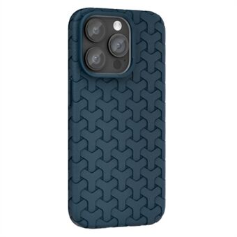 For iPhone 15 Plus Fleksibelt TPU-bakdekselet med teksturert overflate, mobiltelefondeksel.