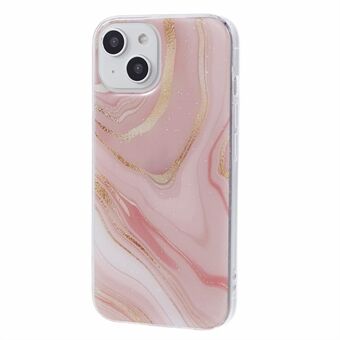 For iPhone 15 Plus Marmor Slim Case IMD Design TPU-telefondeksel