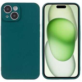 For iPhone 15 Plus-etui TPU-antiripe Dobbelsidig matt telefonbeskytter