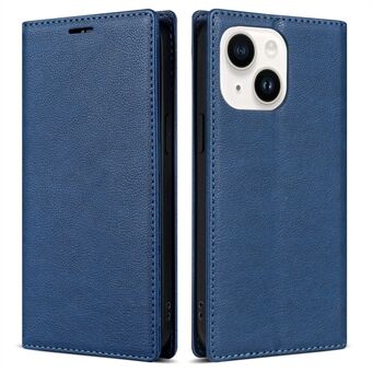 BKS-001 For iPhone 15 Plus PU lær-etui, stativ, kortholder, telefonomslag