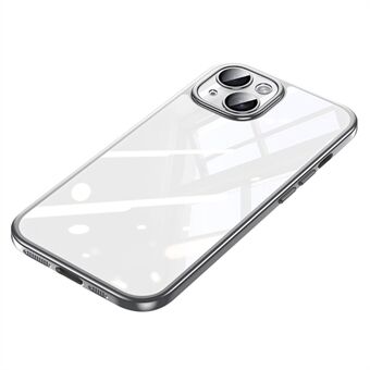 SULADA Titanium-serien for iPhone 15 Plus-etui, elektroplatering av TPU + PC-telefondeksel med herdet glasslinsfilm.