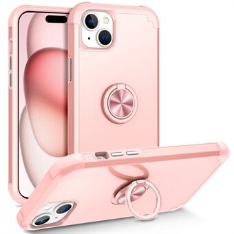 For iPhone 15 Plus deksel, Anti-drop PC+TPU Telefon Bakdeksel med Stativ