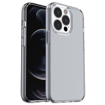 Gjennomsiktig telefondeksel for iPhone 15 Pro, hardt PC + myk TPU-deksel, anti-kollisjons hybriddeksel.