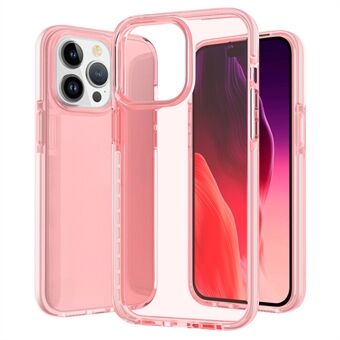 For iPhone 15 Pro HD Klar Telefondeksel Støtsikkert Fleksibelt TPU+TPE Telefonveske Skall