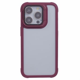 For iPhone 15 Pro-etui, anti-fall TPU+PC, støttefot telefondeksel.