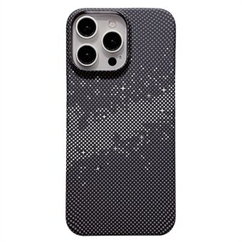 For iPhone 15 Pro-deksel Vannoverføringsutskrift Stjernhimmelmønster Hardt PC-deksel