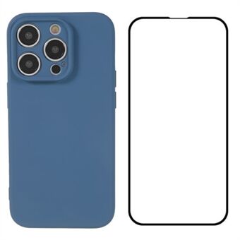 WANLONFENG RB2-serien for iPhone 15 Pro TPU-deksel støtsikker telefonbeskytter med skjermfilm