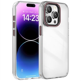 For iPhone 15 Pro Etui PC+TPU Gjennomsiktig Telefondeksel Støtfanger