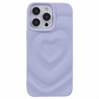 WT-serien For iPhone 15 Pro Deksel Beskyttende TPU 3D Hjerte Design Telefondeksel