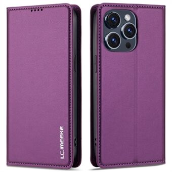 LC.IMEEKE L1-serien for iPhone 15 Pro etui PU lær lommebok stativ beskyttende telefondeksel