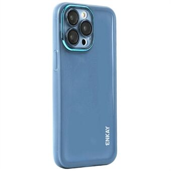 ENKAY HAT PRINCE For iPhone 15 Pro Deksel Matt TPU Telefon Deksel med Linsefilm