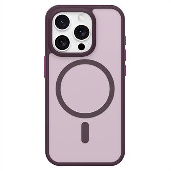 For iPhone 15 Pro-deksel kompatibelt med MagSafe Skin-Touch TPU+PC matt telefondeksel