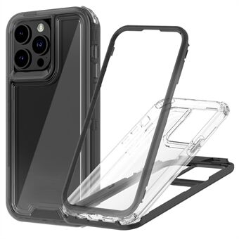 For iPhone 15 Pro Etui Avtakbar 2-i-1 TPU+PC Klar Fallbeskyttende Telefondeksel