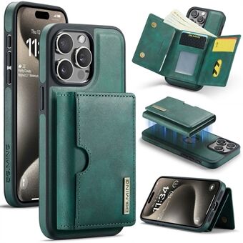 DG.MING M6 Serie For iPhone 15 Pro Etui Magnetisk Lommebok PU+PC+TPU Telefondeksel