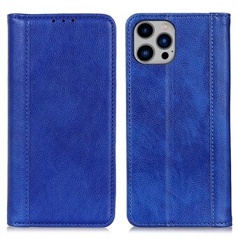 For iPhone 15 Pro Split Leather Phone Cover Wallet Litchi Texture Magnetic Closure Cell Phone Case 
til iPhone 15 Pro lommeboketui i splittet skinn med litchi tekstur og magnetisk lukning.