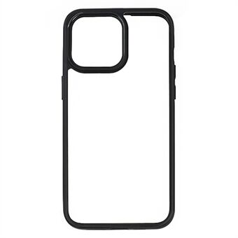 For iPhone 15 Pro: Ripesikker gjennomsiktig telefonveske i PC-materiale + TPU-ramme